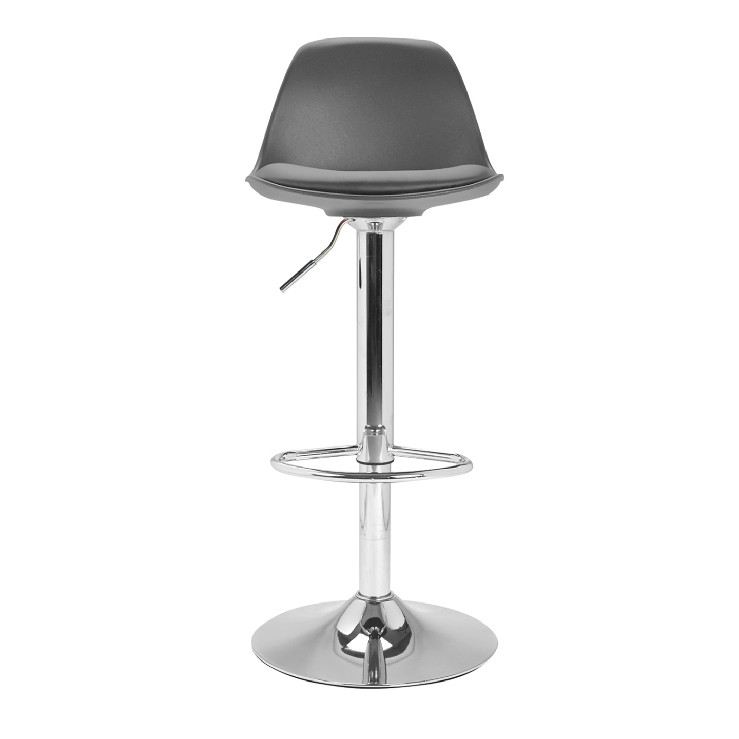 Lot de 2 tabourets de bar KARL design gris - 3