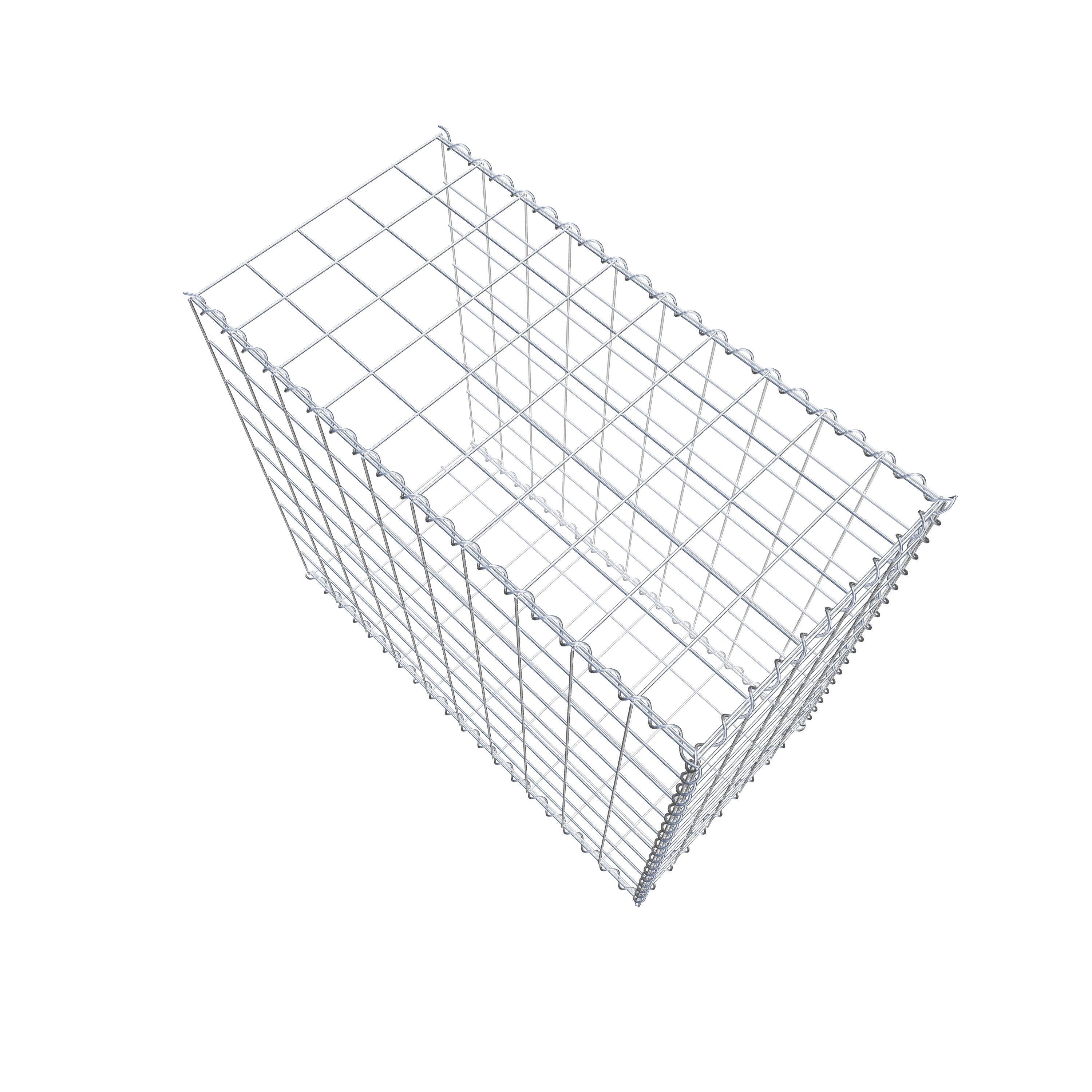 Gavión para alargar en acero galvanizado 100x90x50cm (LxAxP), malla 10 x 10cm, Espiral, sin rejilla frontal - 5
