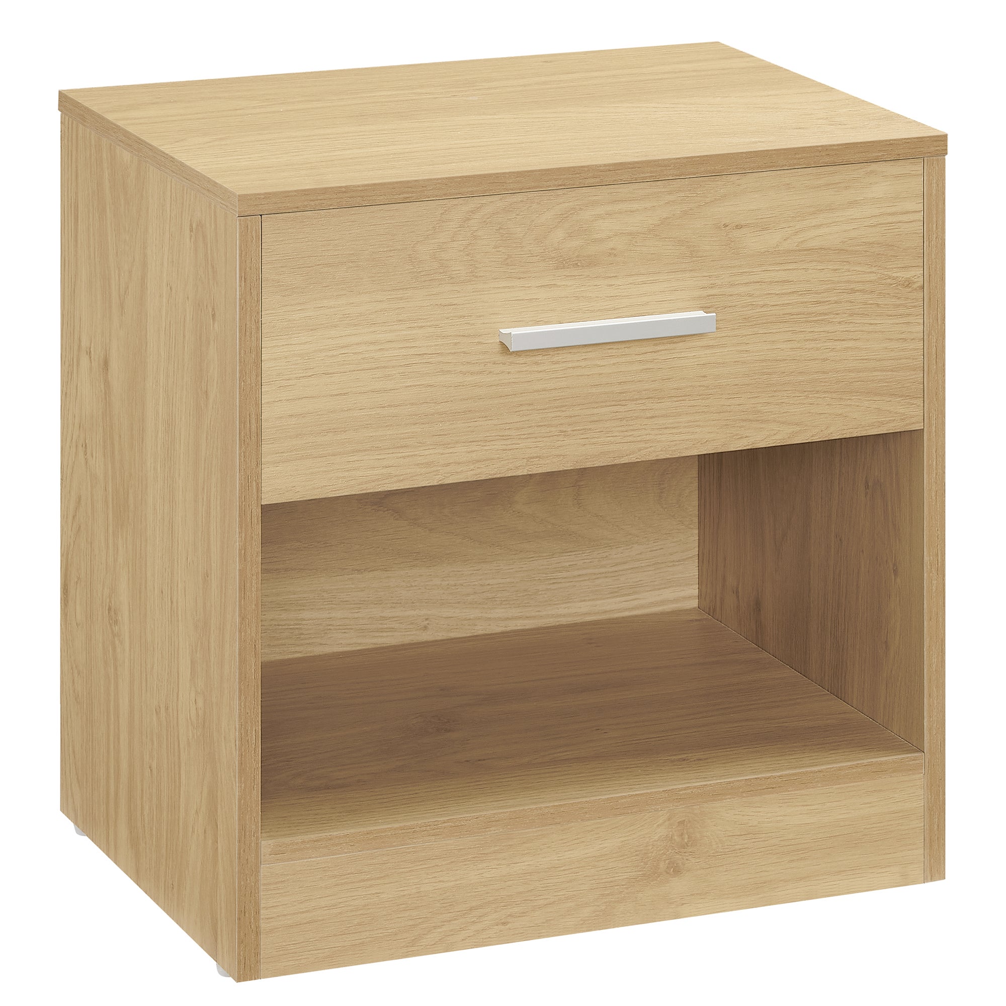 Vasagle Mesita De Noche, Mesa Auxiliar Con Cajón, Asa, Compartimento Abierto, Para Dormitorio, Salón, Pajizo Amarillo , Leroy Merlin