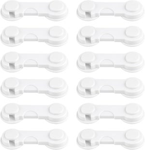 Sécurité Bébé Bloc Porte 10 Pièces | Bloque Tiroir Placard Frigo | Adhésif Extra Fort Sans Perçage Protection Maison