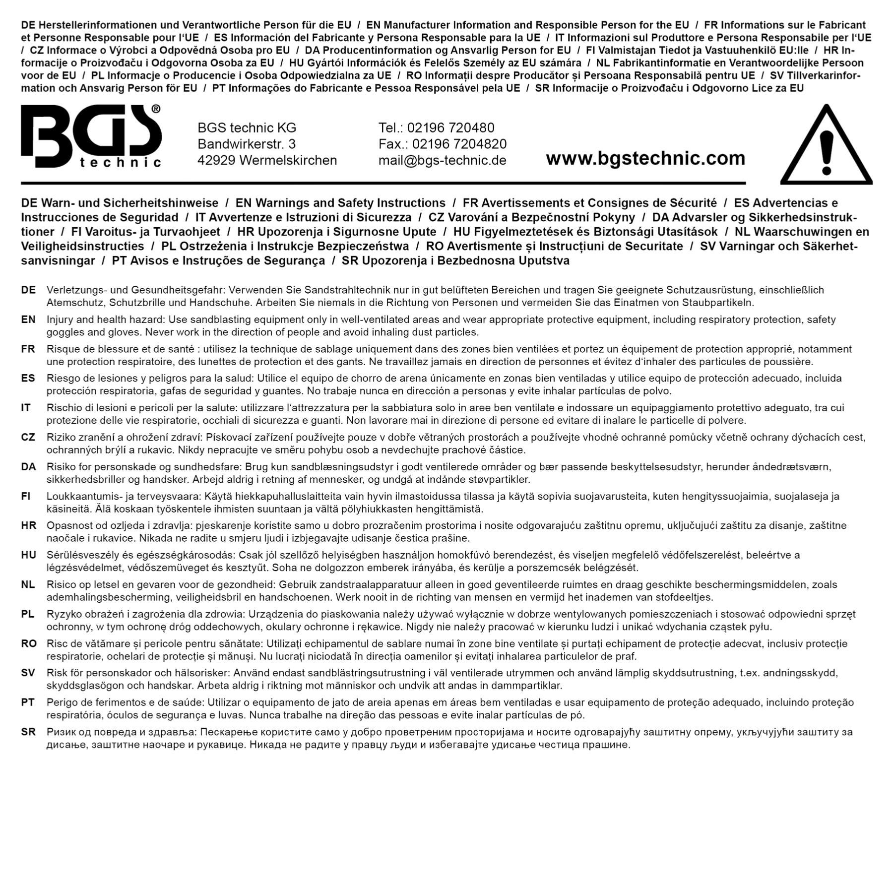 SABLEUSE BGS AVEC RESERVOIR, PISTOLET DE SABLAGE AIR COMPRIME - 5