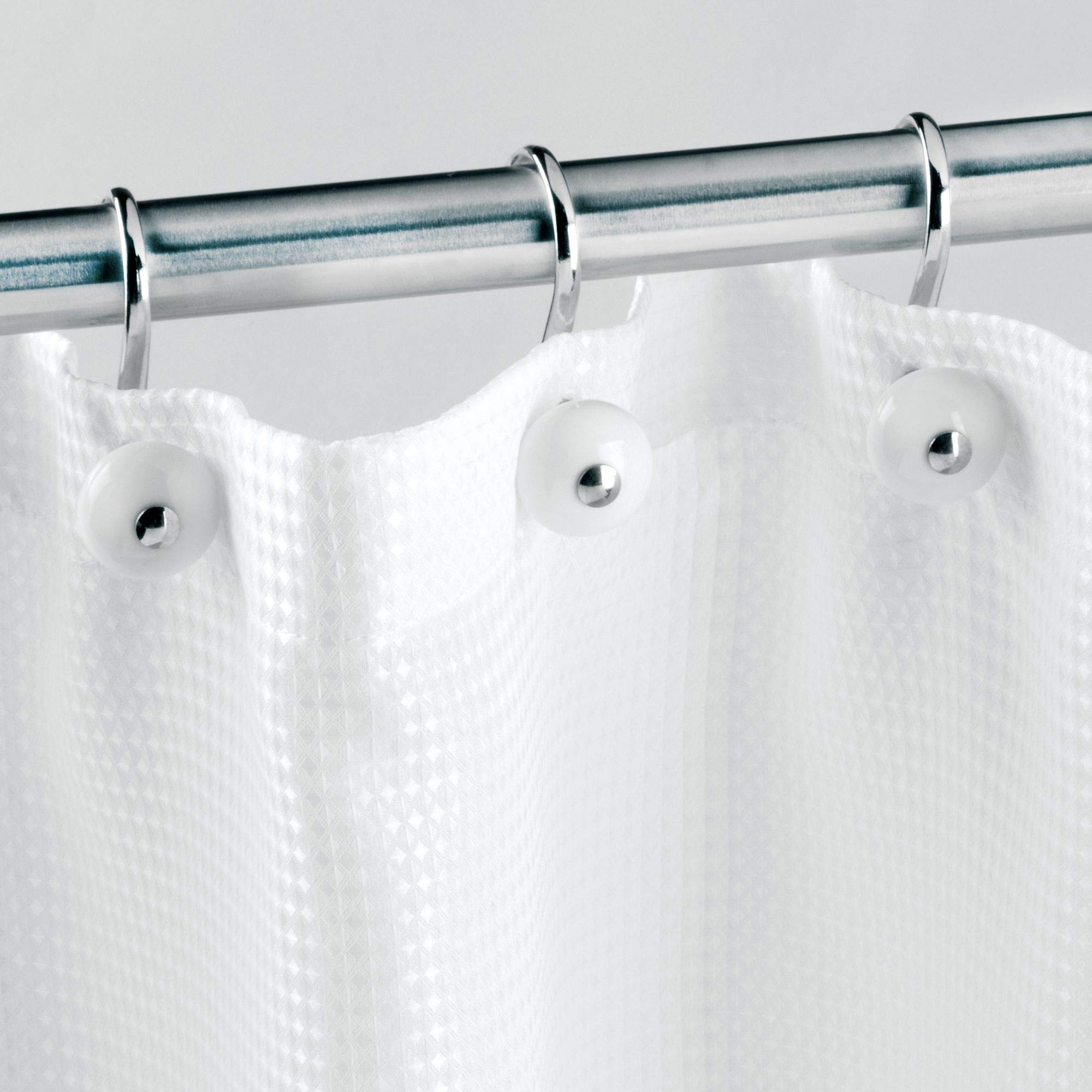 24 Ganci Per Tenda Doccia In Metallo Cromato Argento – Multiuso: Doccia, Asciugamani, Cucina, Piante, Fino A 27 Kg