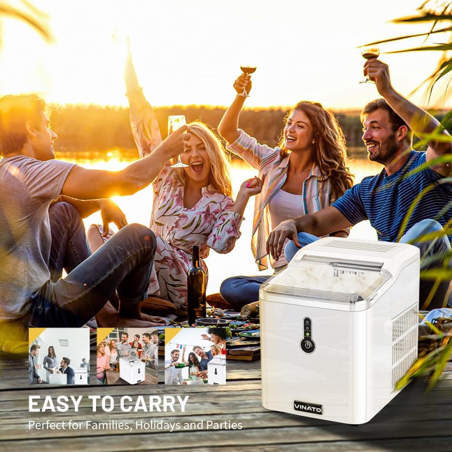 Macchina Del Ghiaccio VINATO Portatile - 9 Cubetti In 9 Minuti, 12kg/24h, Per Casa, Ufficio E Campeggio - Foto 8