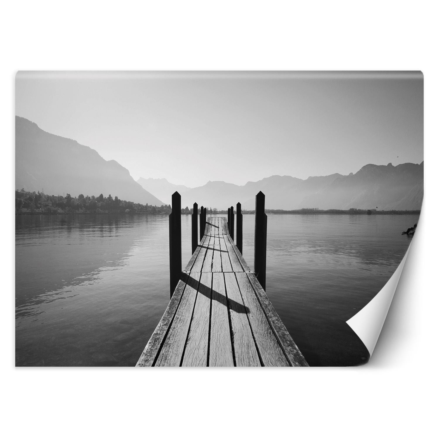 Fototapeta, Jezioro góry we mgle krajobraz 368x254