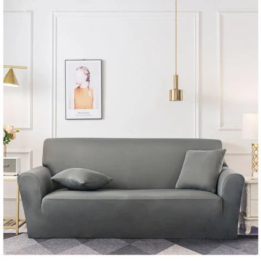 Copridivano a posti con braccioli elasticizzati Copridivano