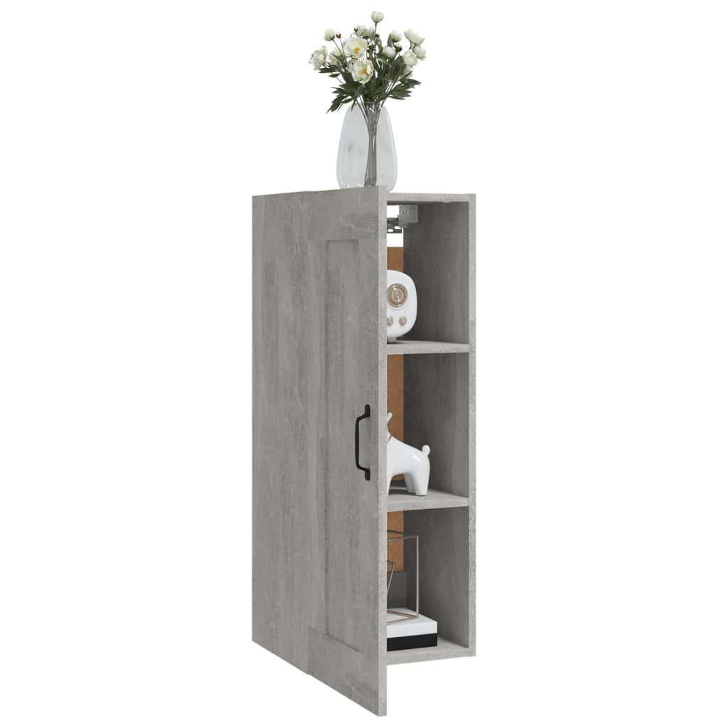 Meuble de rangement | Armoire suspendue Gris béton 35x34x90 cm Bois d'ingénierie326291 - 4