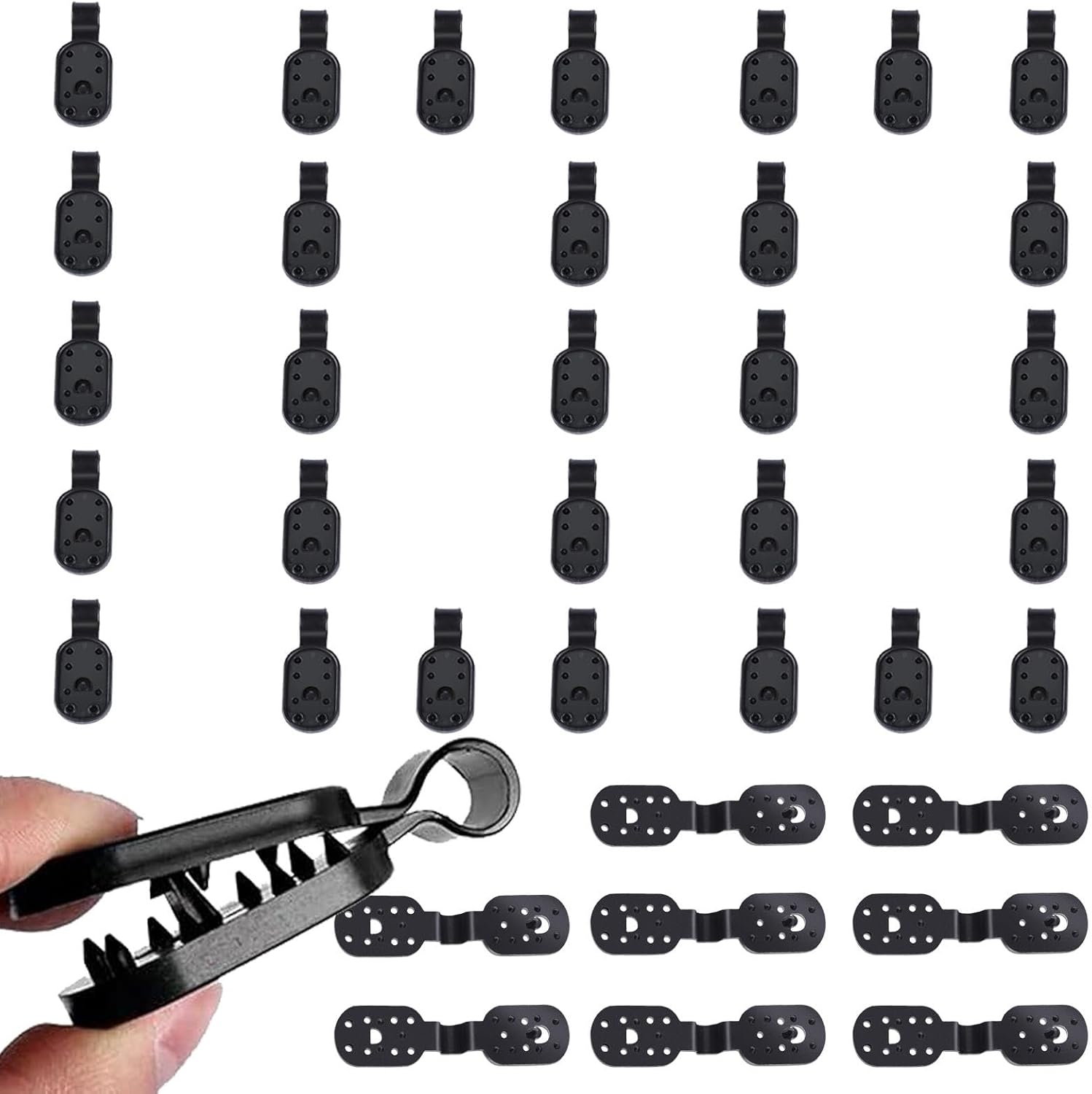 Spinacze do siatek ogrodowych, wiązania do siatek zacieniających - 100 szt stałych klipsów do parasoli | Spinacze przeciwsłoneczne, ogrodowa tkanina