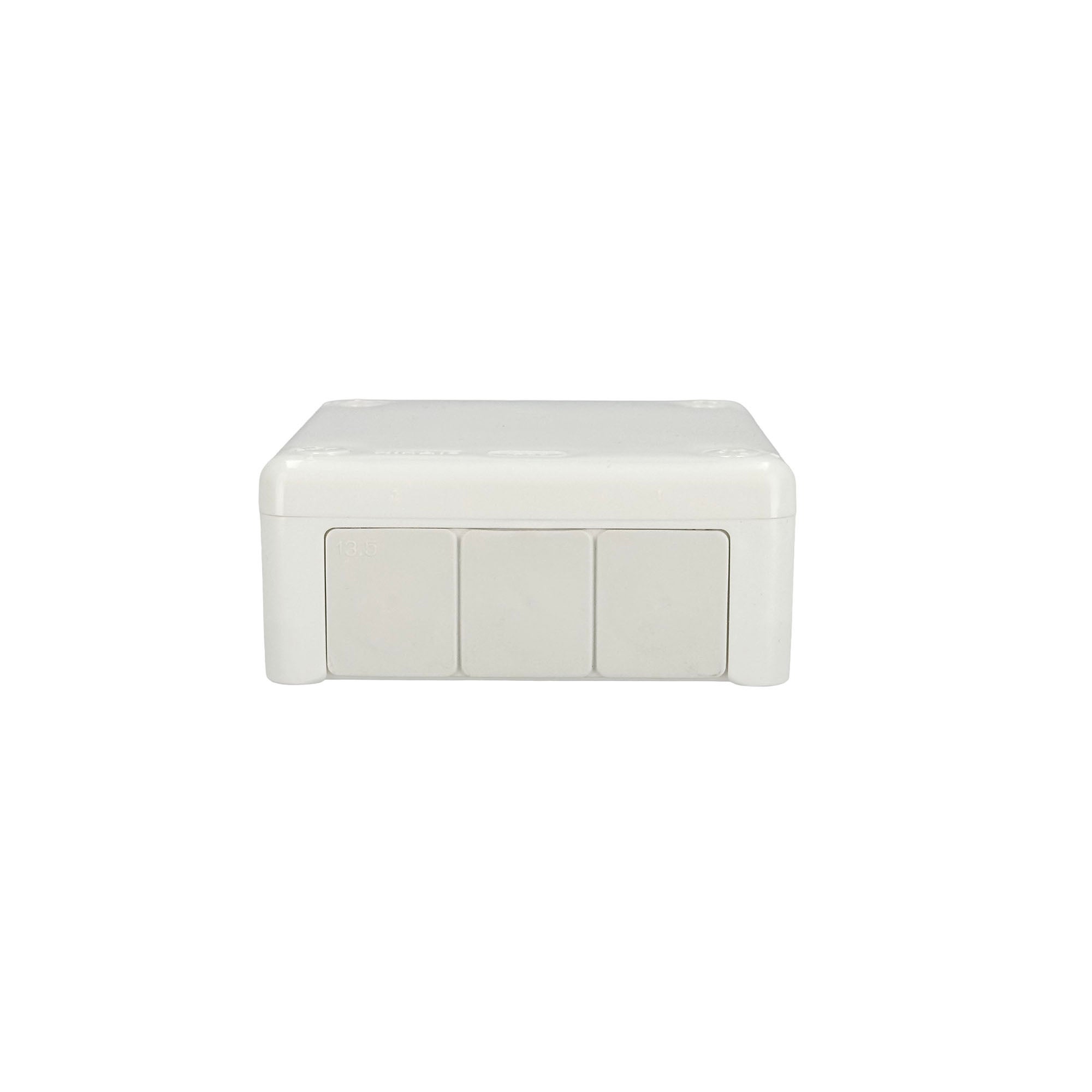 Boîte dérivation étanche en saillie IP55 98x98x42mm 12 entrées vis blanc EDO 10 pièces - 3