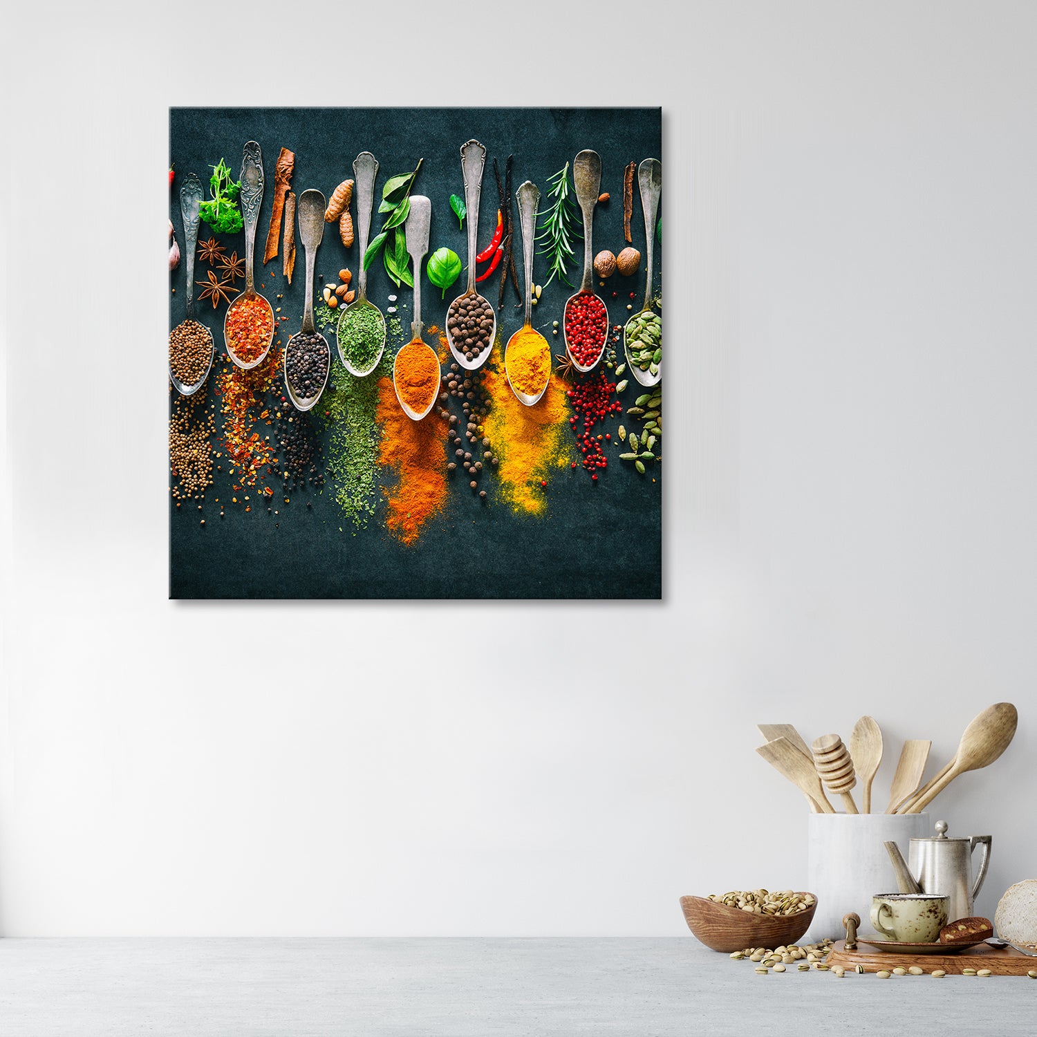 Affiche Poster 50x50cm Tableaux Image Photo épice cuisine Wall Art