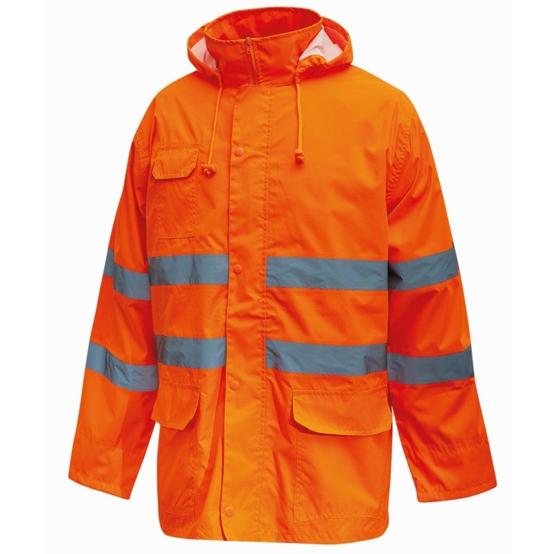 U-Power - Ensemble de pluie haut et bas orange haute visibilité COVER - Orange - 4XL - 2
