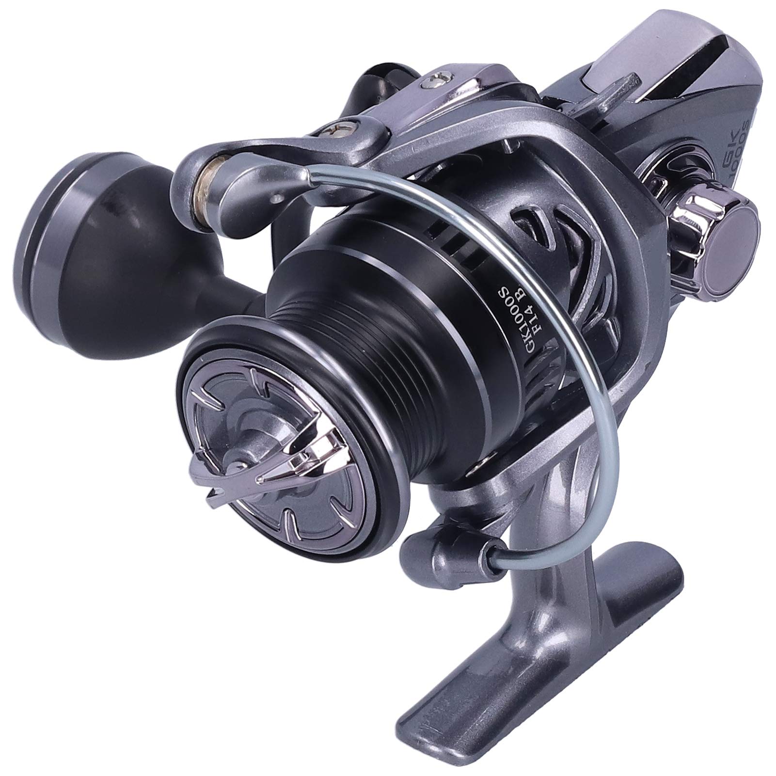 5.2 : 1 Moulinet de pêche en métal à rapport de vitesse élevé, accessoires de pêche (AE4000