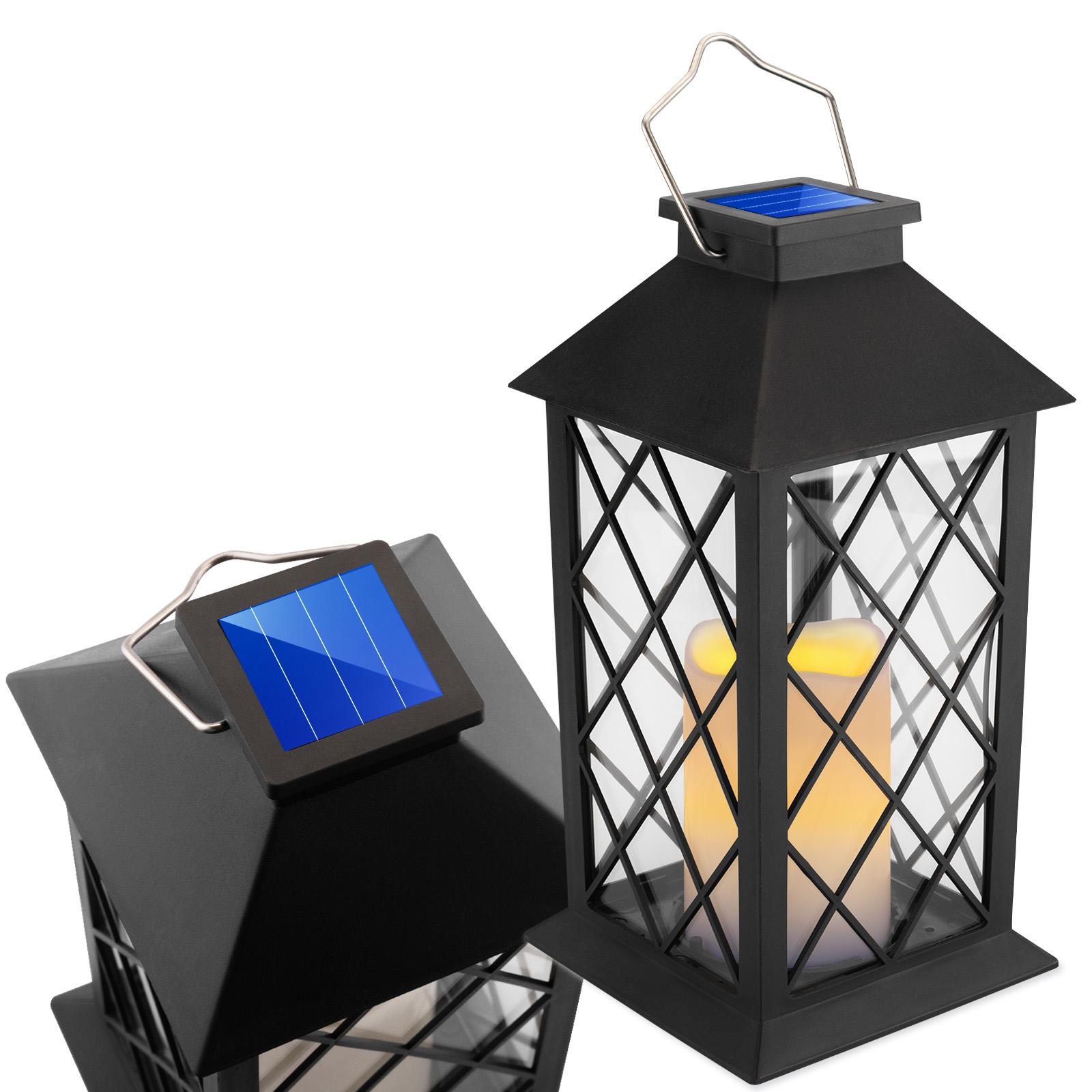 Lampa Solarna Lumiled Ogrodowa LED Stojąca Latarnia IP44 Wisząca Czarna Latarenka 1 szt.