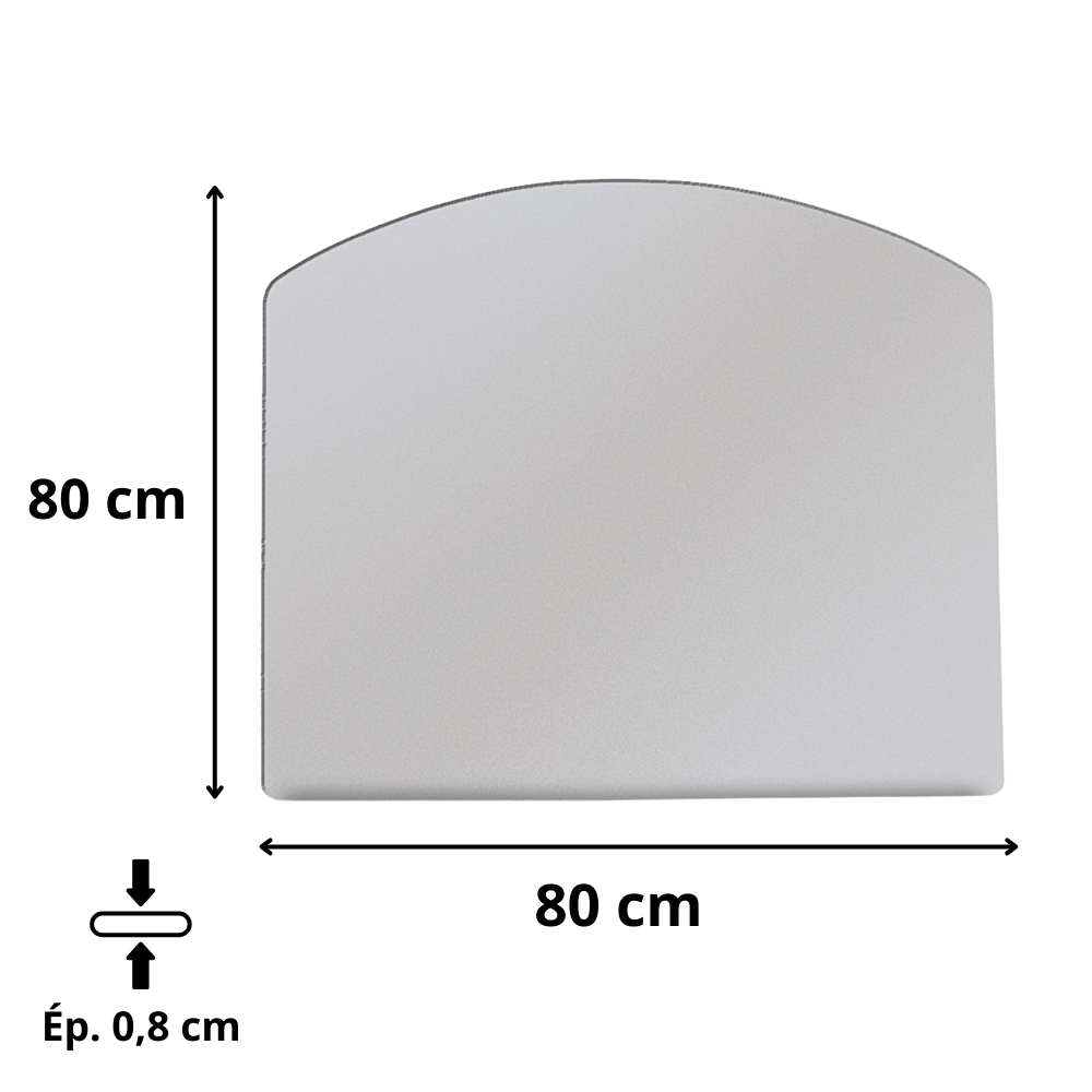 Plaque de protection sol arrondie en verre Varlek l.80 x H.80 cm Edilinox - 3