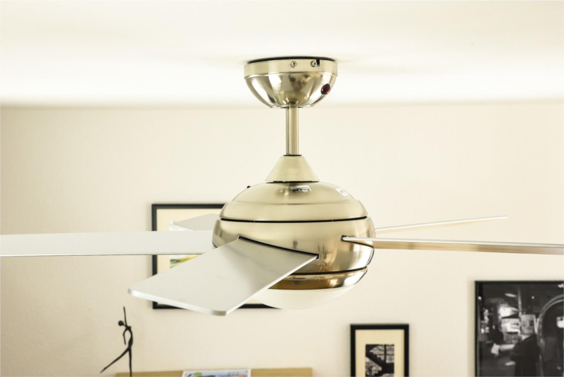 Ventilateur de plafond Fresco Nickel 112 cm avec éclairage et télécommande - 2