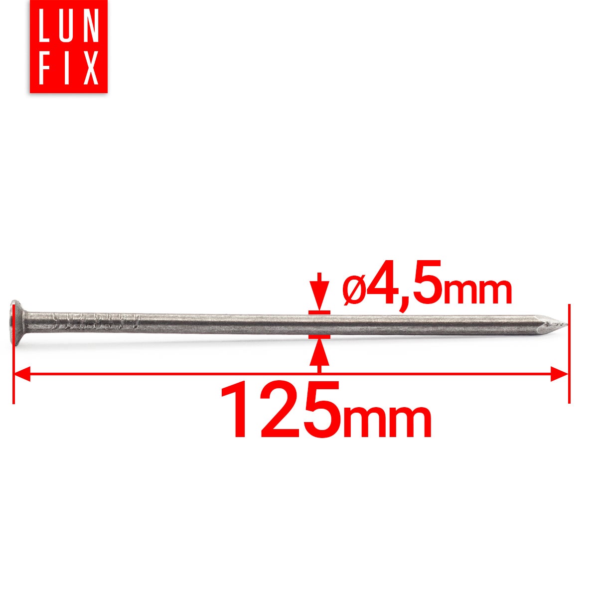 Gwoździe budowlane czarne 4,5x125 mm 1kg - 2