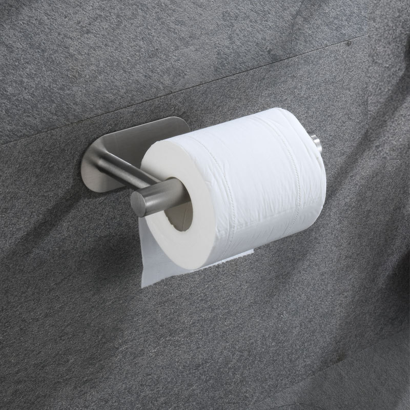 Porta Carta Igienica Da Parete Uootach - Senza Foratura, In Alluminio Con Ripiano, Bianco - Adesivo O Chiodi - Foto 10