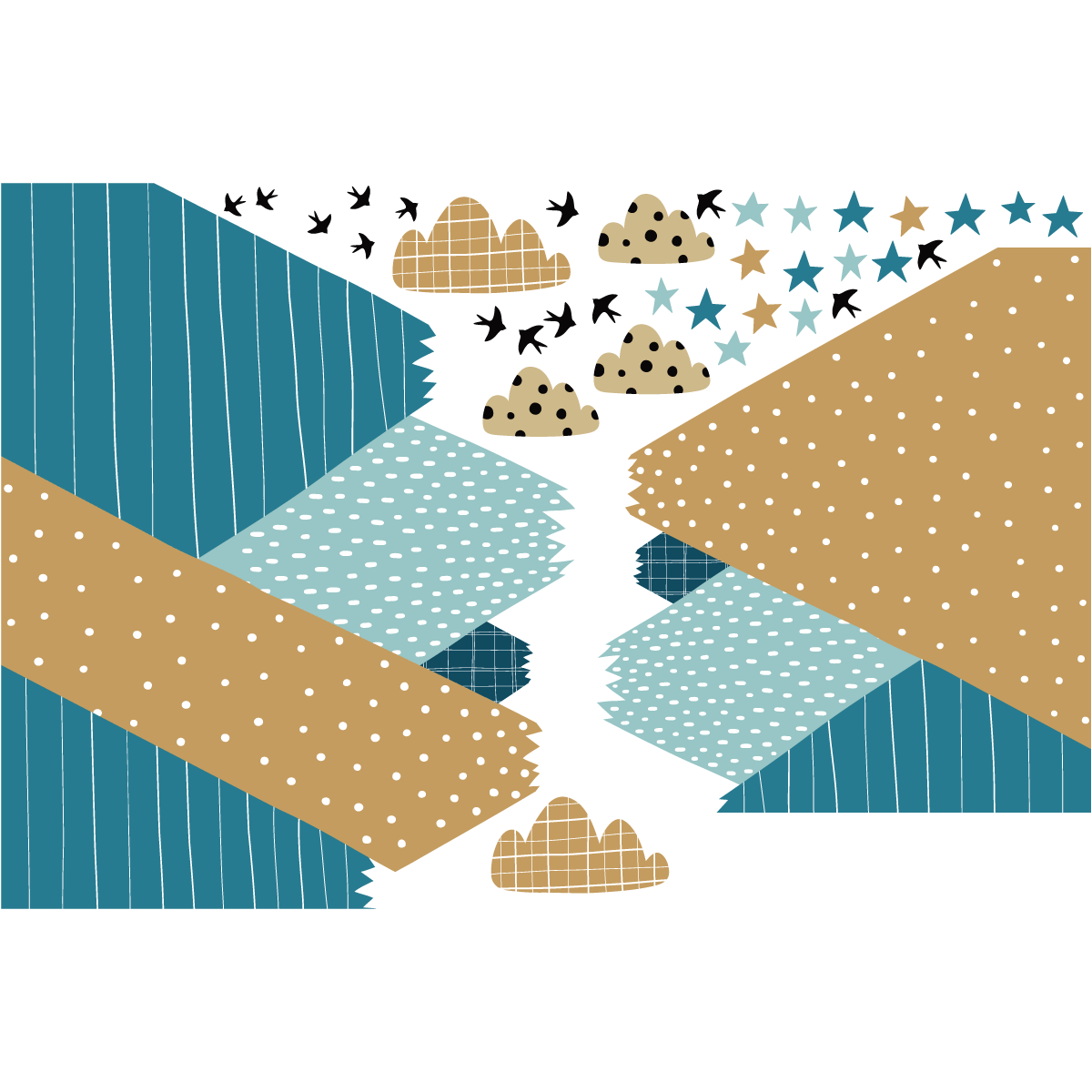 Adesivi di montagne di Natale - Sticker adesivo - adesivi murali - 40x60cm - 2