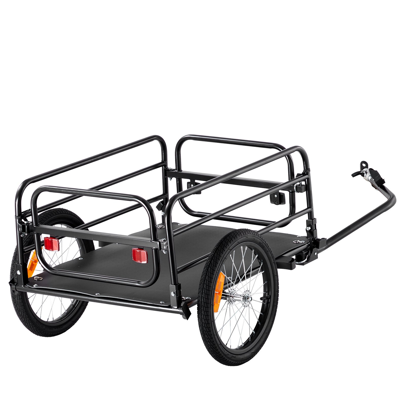 Remorque de vélo,VEVOR capacité de charge de 72,5 kg,chariot de vélo,rangement compact pliable et dégagement rapide avec attelage,roues de 406 mm, - 9