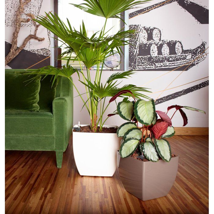 Pot de fleur auto arrosant ARTEVASI Siena blanc mat UV 40 x 36 cm - 3