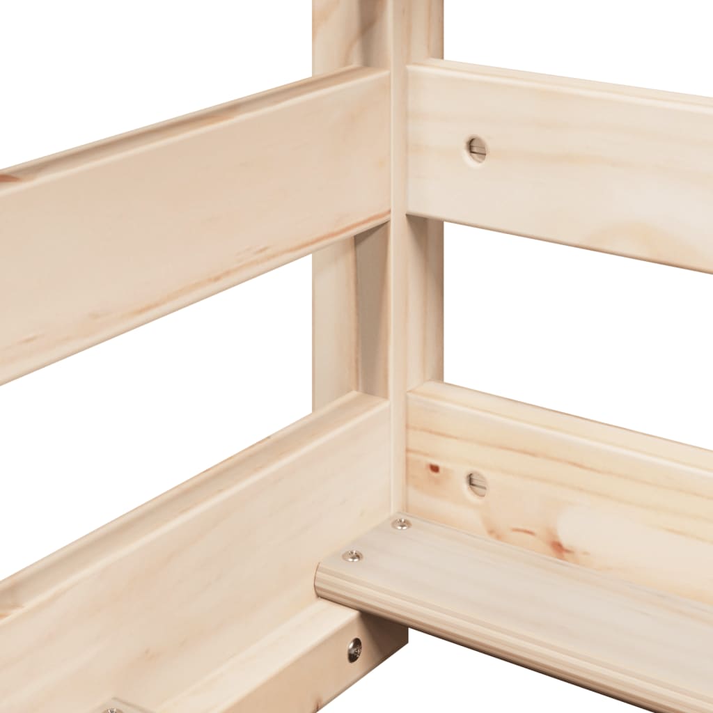 Lit pour enfants avec toit 75x190 cm bois massif de pin - 7