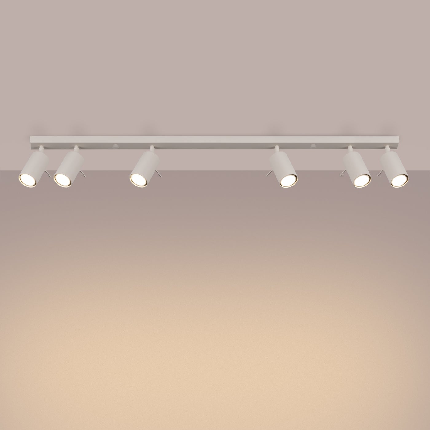 Plafon BRIIX 6L beżowy LED 3000K - 117x6x17cm Sollux