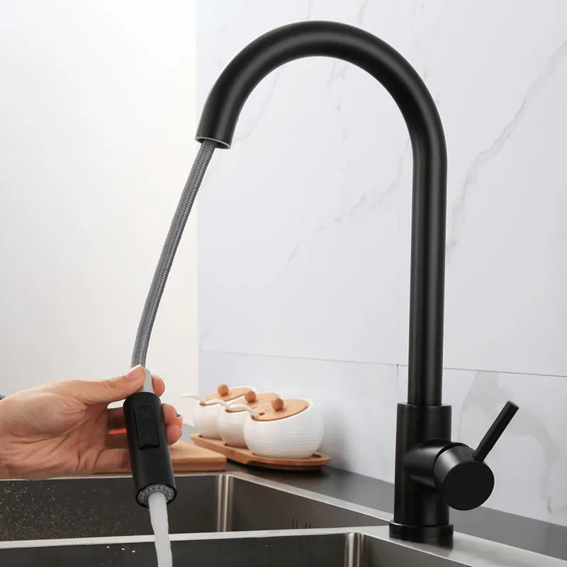 ZMH Grifo De Cocina Extensible Con Ducha Giratoria 360° En Acero Inoxidable 95853499
