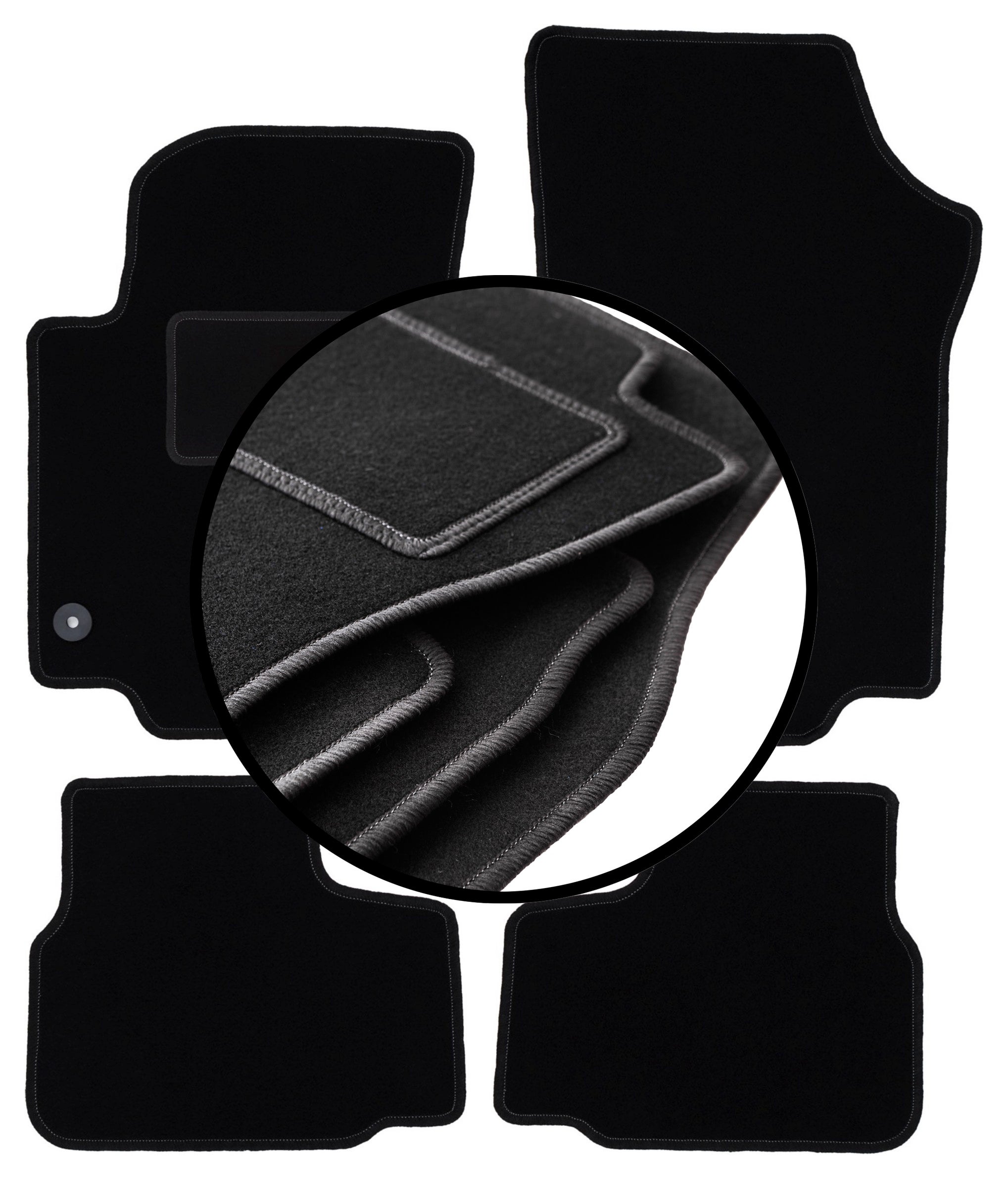 Tappetino In Velluto Su Misura Per Seat Mii (2011-2019) – Solo Guidatore, 1 Pezzo. Realizzato In Polipropilene, Con Rinforzo Saldato E Antiscivolo, Alta Resistenza