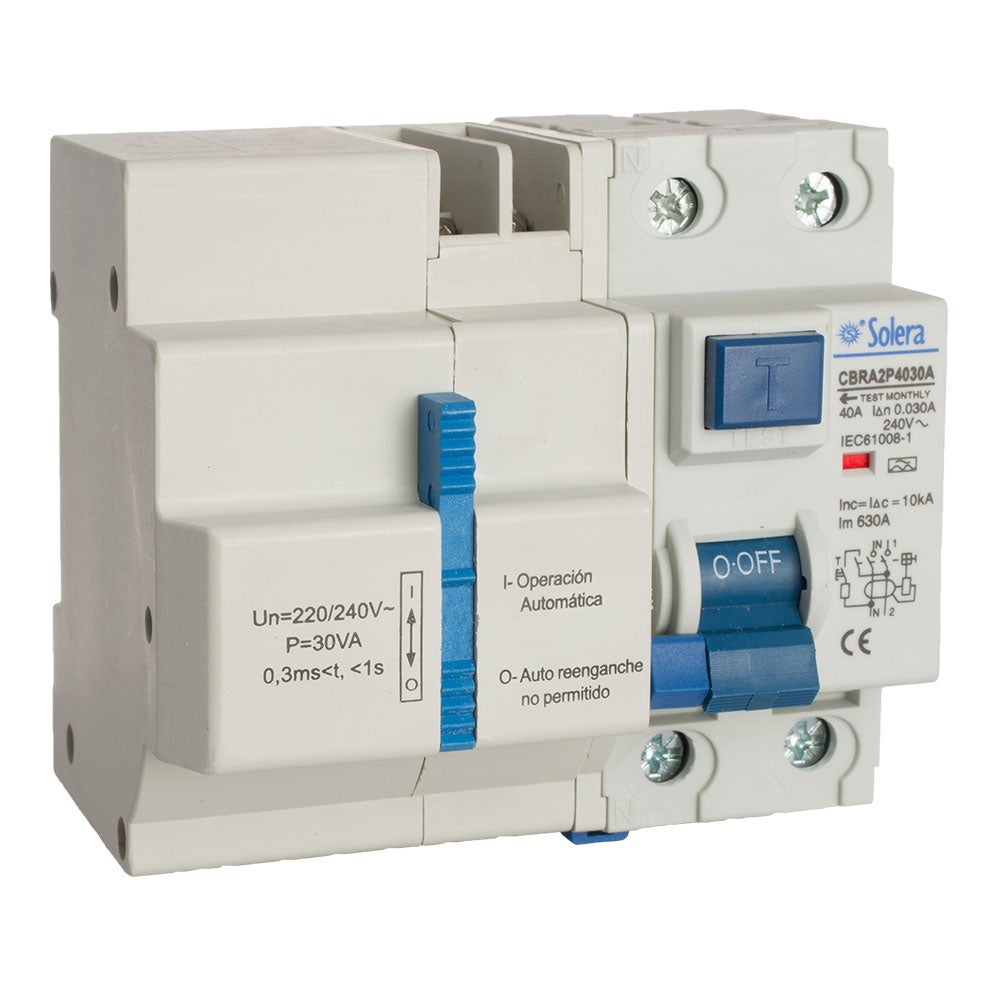 Disjoncteur Différentiel 40A 30mA Avec Réenclenchement Automatique - Jadeshay | Type A/AC, 2P 230V~ | Écran Numérique, Modes Auto/Manuel | Pour Photovoltaïque, Bornes De Recharge