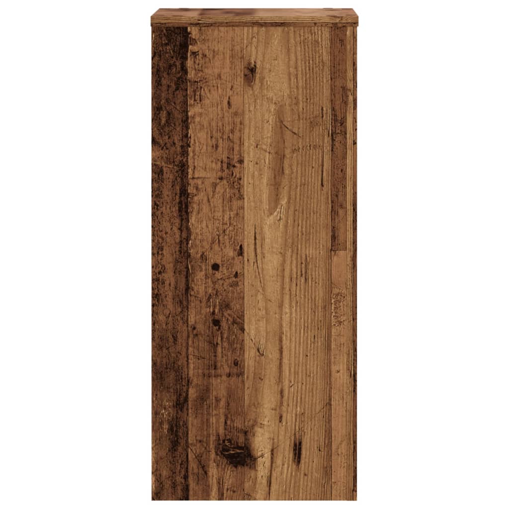 Supports pour plantes 2 pièces bois vieilli en panneau de bois - 4