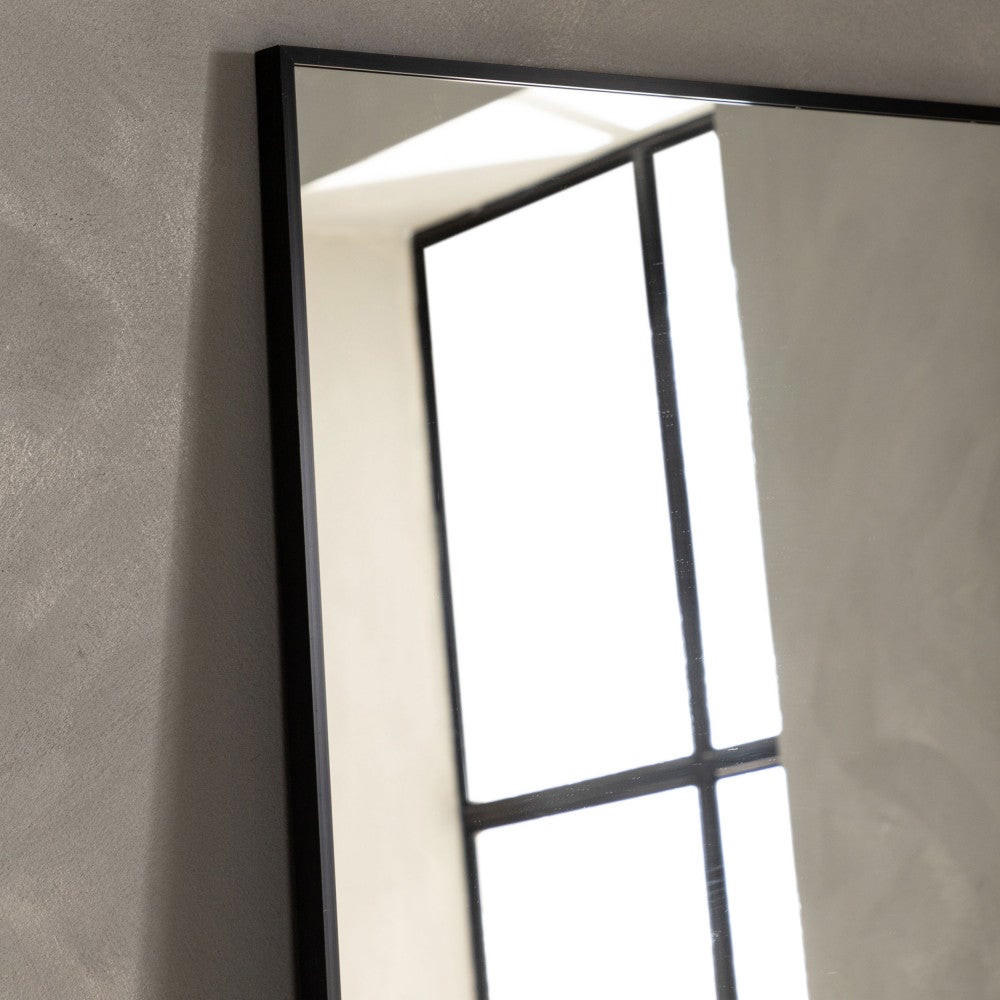 Dalton - Miroir rectangulaire en aluminium 193x67cm - Noir - 4