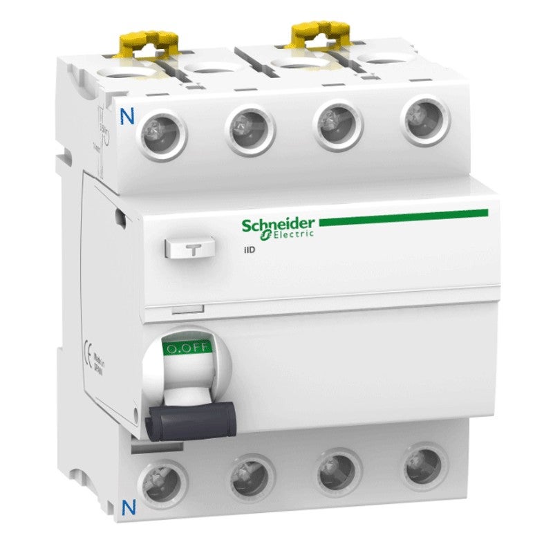 A9r41463 - Interrupteur Différentiel Tétrapolaire 63a 30ma - Type Ac - Schneider Acti9 Iid Ic60n - 4 Modules - Bornes à Vis - 3