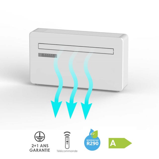Pompe à chaleur Climatiseur Monobloc intérieur Wifi KUB-E+ 10000BTU - Voltman