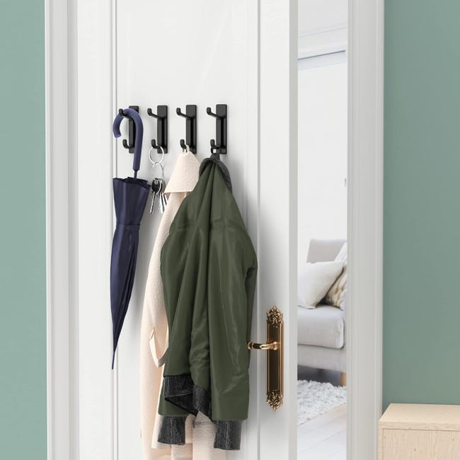 Ganci Adesivi Muro 5 Pezzi - Senza Foratura Per Bagno E Cucina | Bianco, Portata 5kg - Foto 4