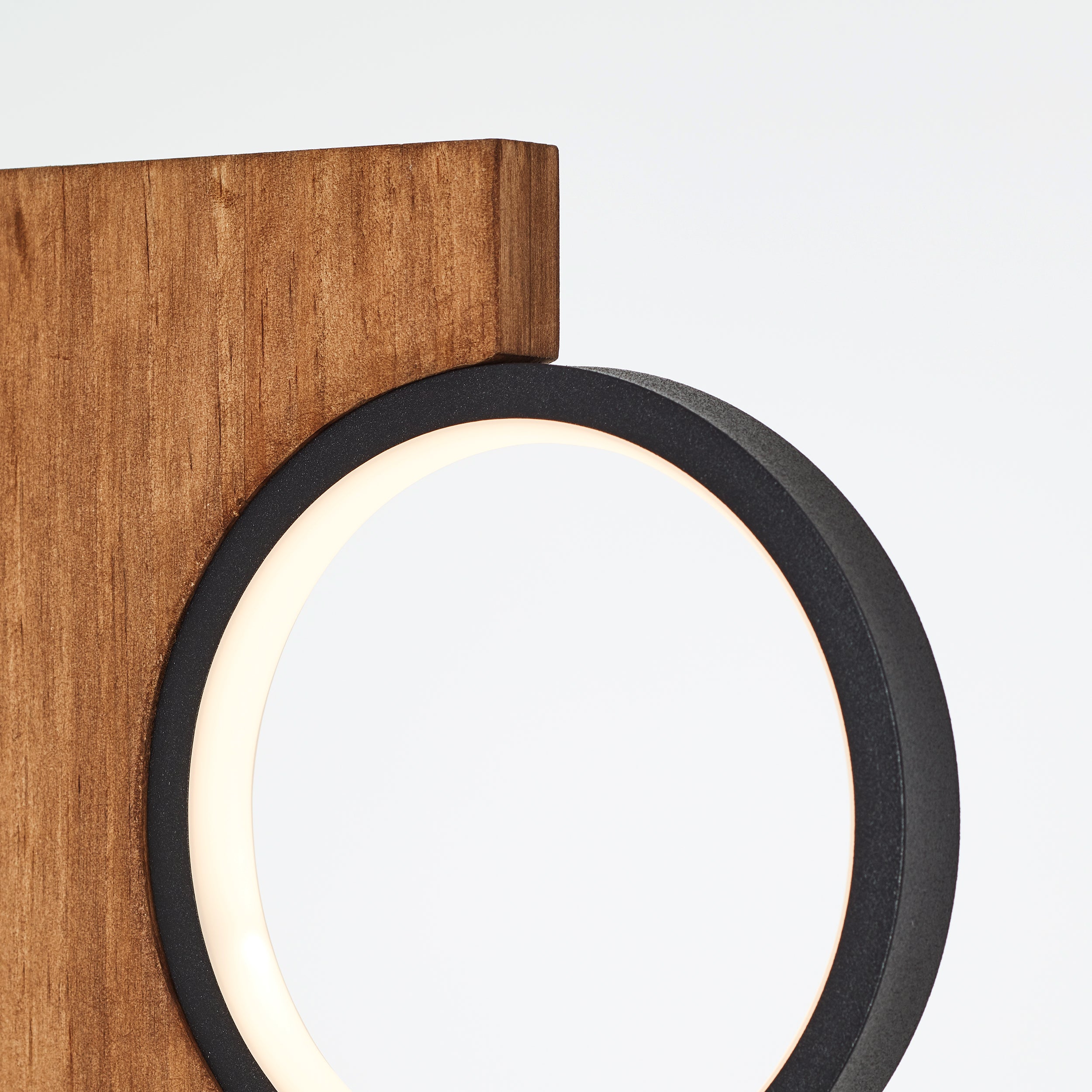 Brilliant Lamp Cheesy 140cm lampa podłogowa LED matowa czarna/brązowa drewno 20W zintegrowana dioda LED - 6