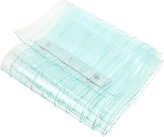 Rideau de Porte PVC à Lanières Transparentes pour Chambre Froide Résistant Vent Coupe-Froid et Isolant Thermique Kit