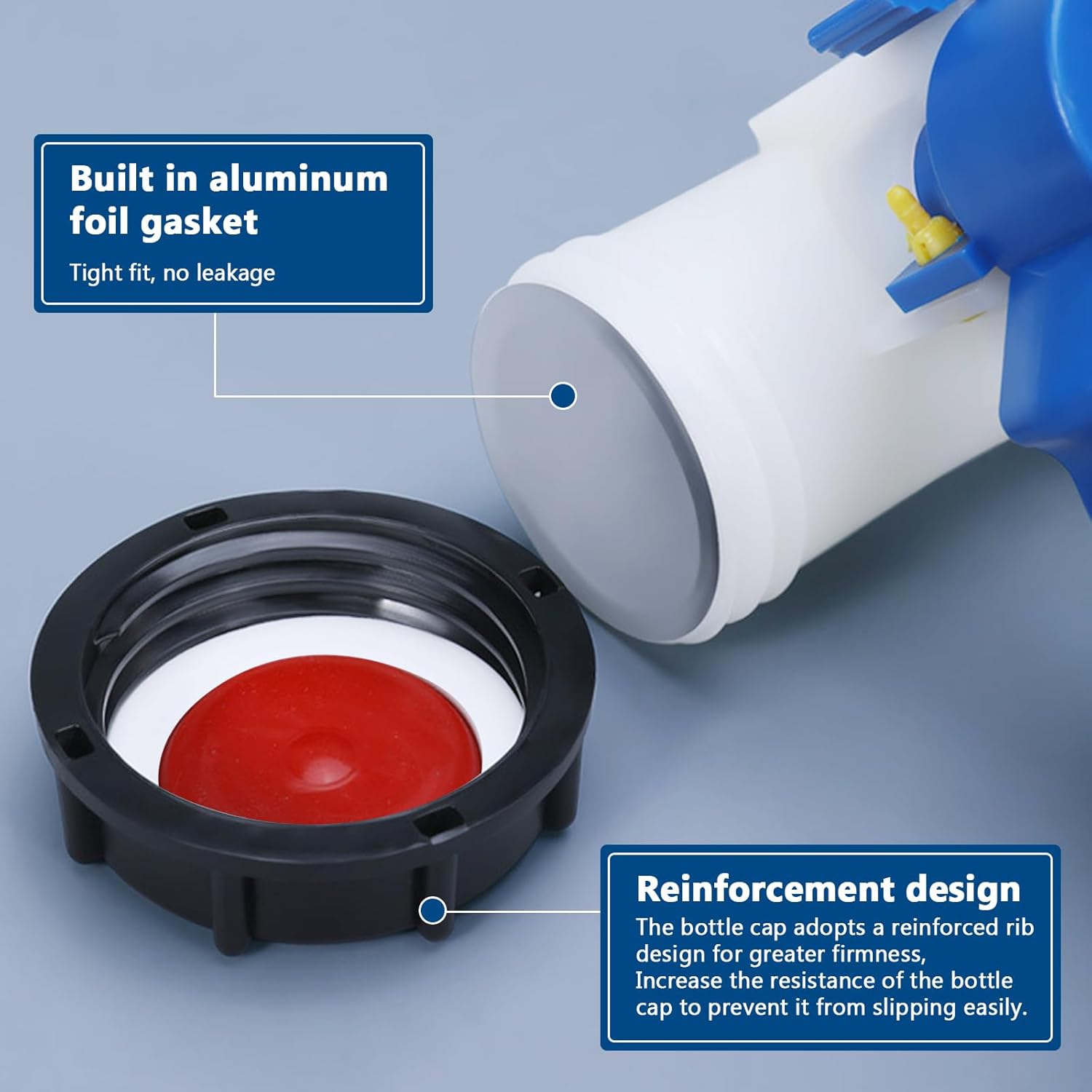 Robinet de réservoir IBC 1000 L - Adaptateur de réservoir 1000 L DN50 (75 mm) - Raccord de réservoir IBC - Robinet de vidange Connecteur -Papillon IBC - 9