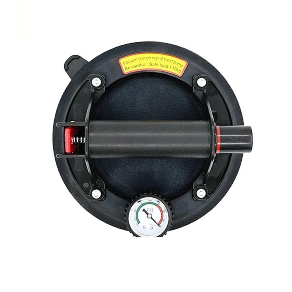 Przyssawka ręczna, przyssawka elektryczna do płytek i szkła, przyssawka próżniowa z manometrem, czarna, 20 cm