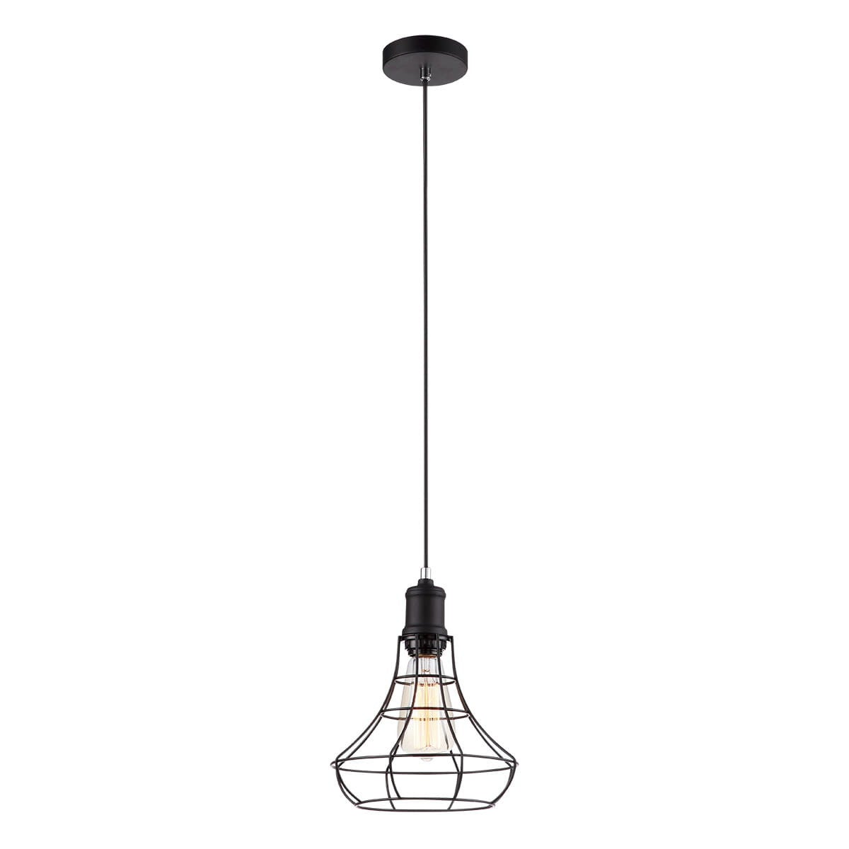 Lampa sufitowa wisząca Synthia czarna 1xE27x60W industrialna wym: 100 x 21 x 21 cm metal Italux