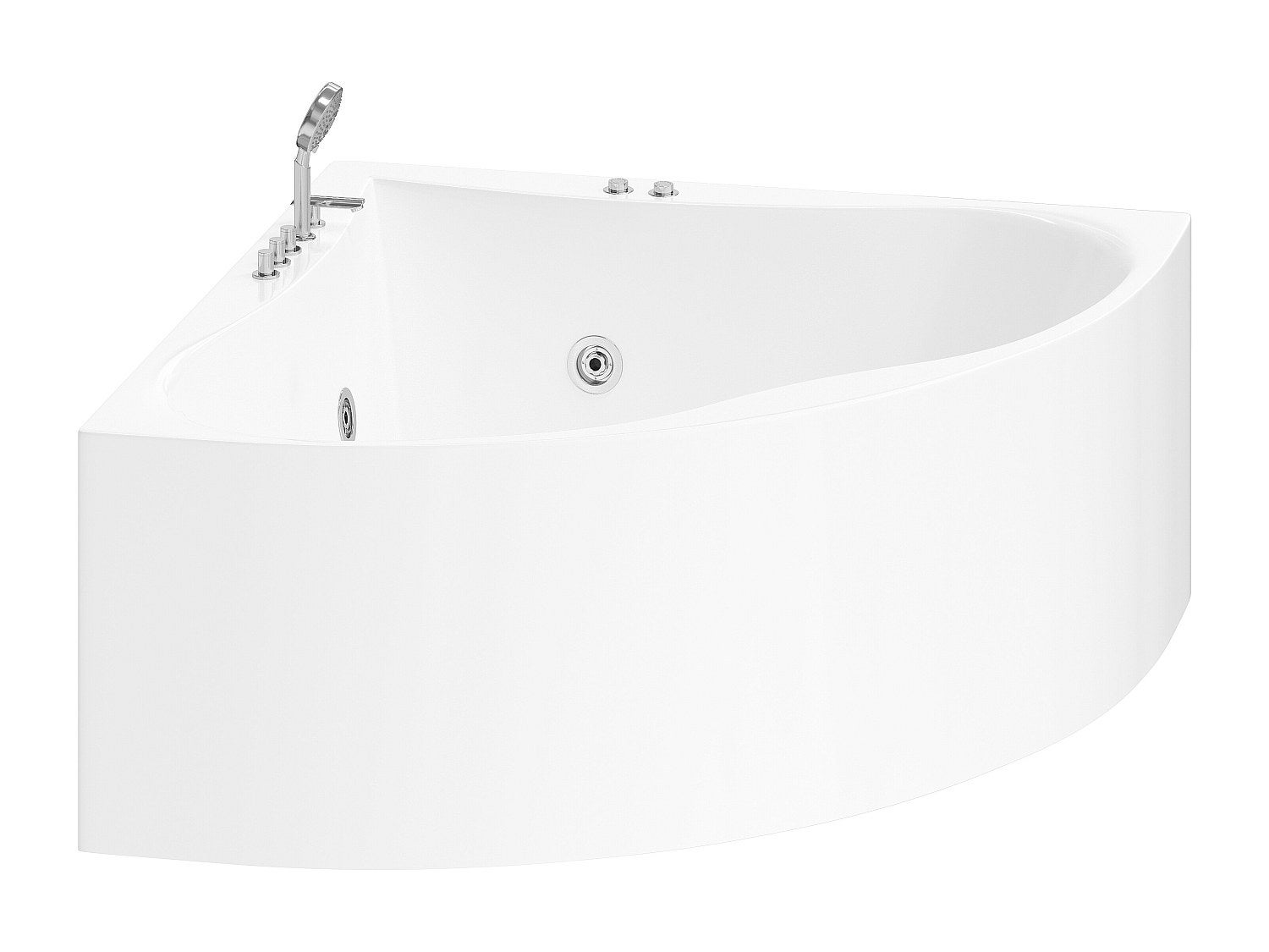 Baignoire balnéo d'angle AGYNESS - 263L - 135*135*57 cm - 3