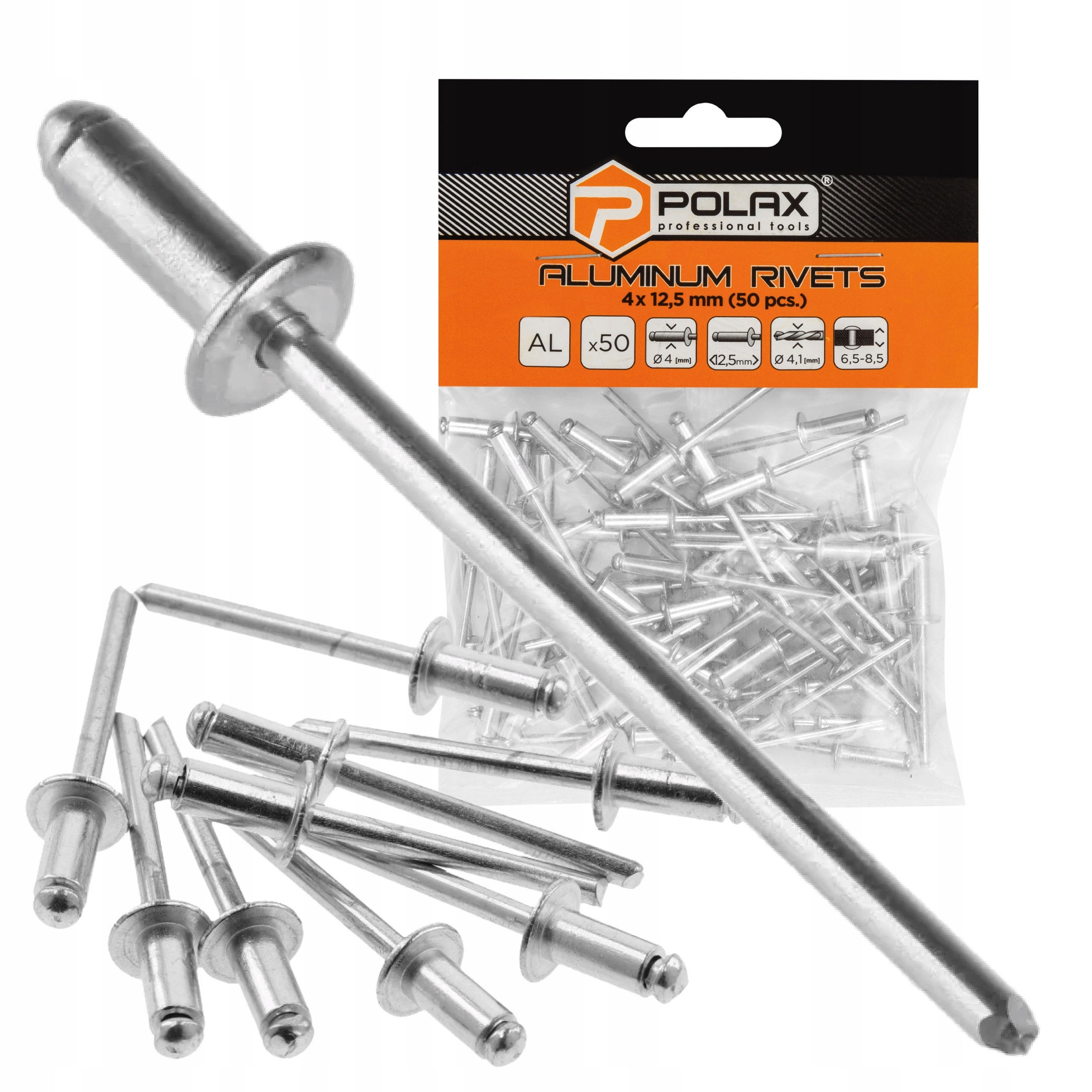 Nity zrywalne aluminiowe 4 х 12.5 mm (50 szt.)