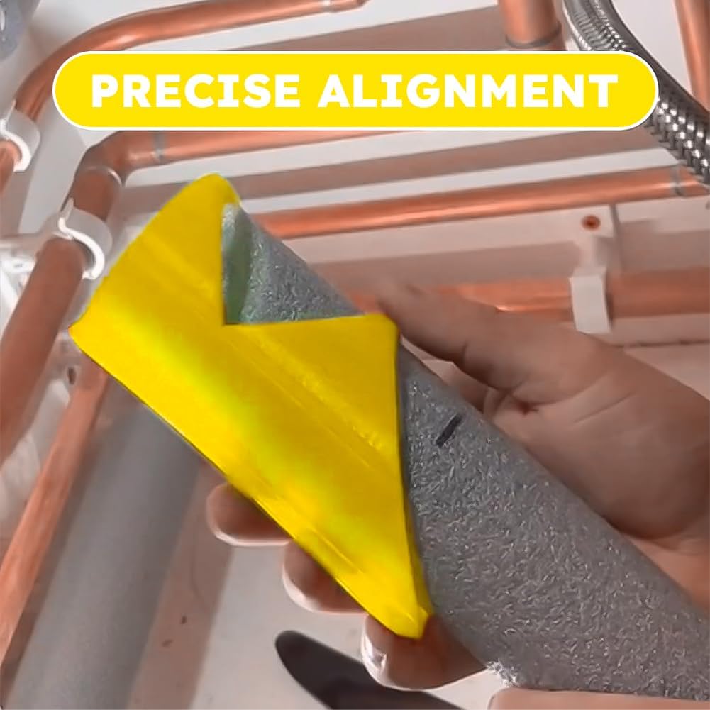 Lot de 3 outils de coupe d'isolation de tuyau, 15 mm, 22 mm, 28 mm, outil de précision pour tuyaux en mousse pour des angles de 45 degrés et isolation - 5