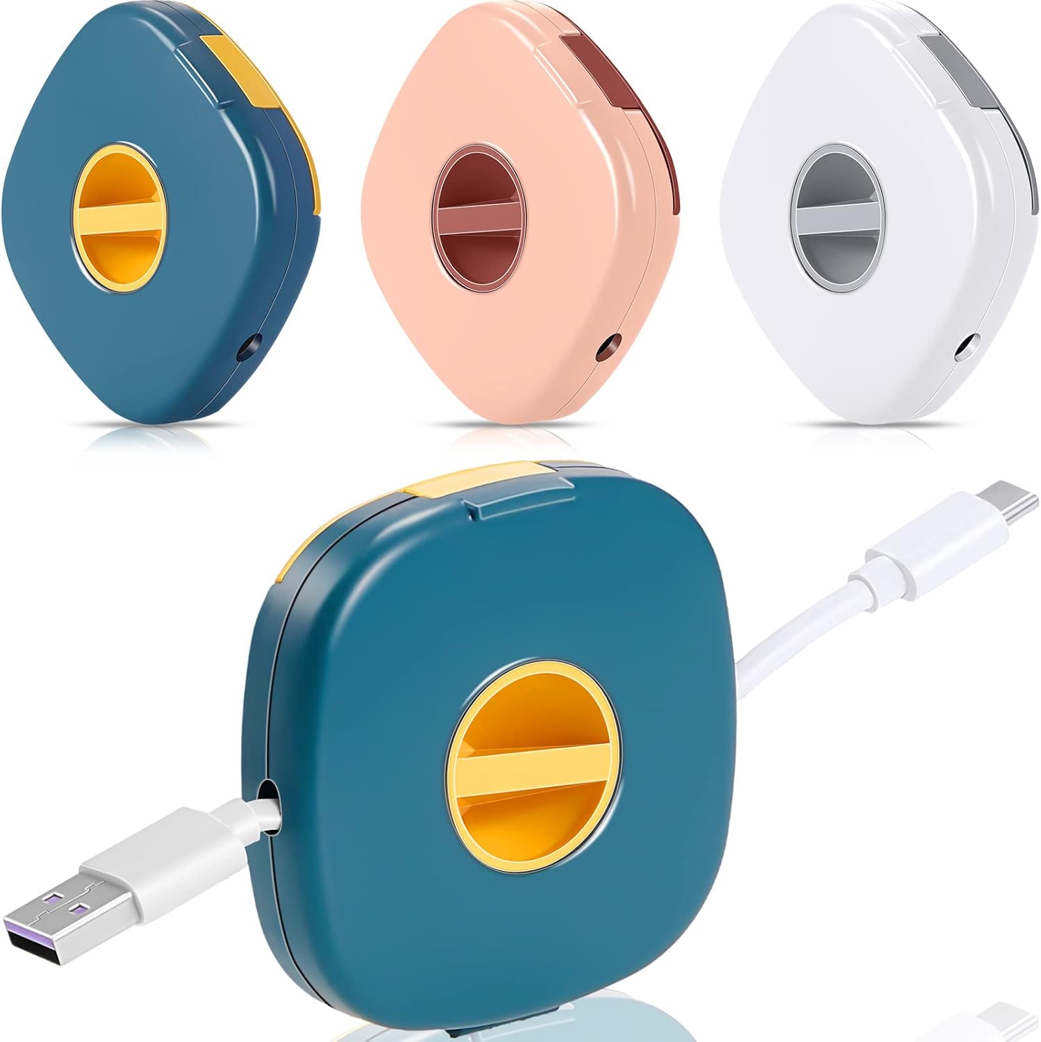Nawijak do kabli USB, 3 sztuki, rozwijany uchwyt na kabel do ładowarki, pusty organizer na kabel do telefonu, kompaktowy