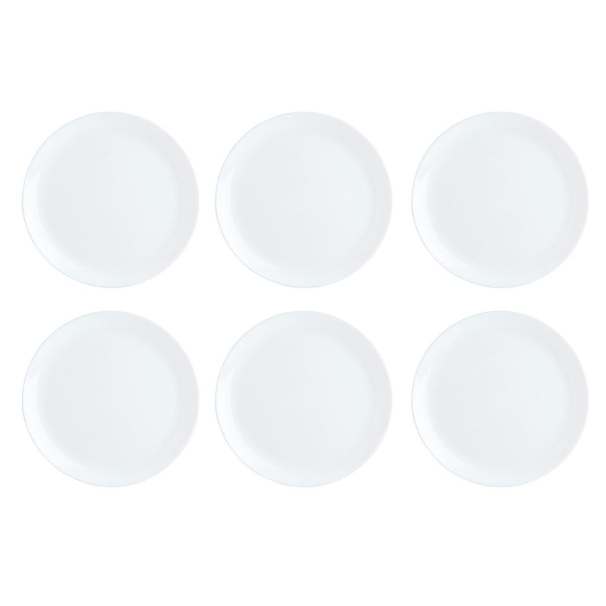 Luminarc Juego De 6 Platos Presentación 27,3Cm Vidrio Opal Blanco Diwali - Imagen 2