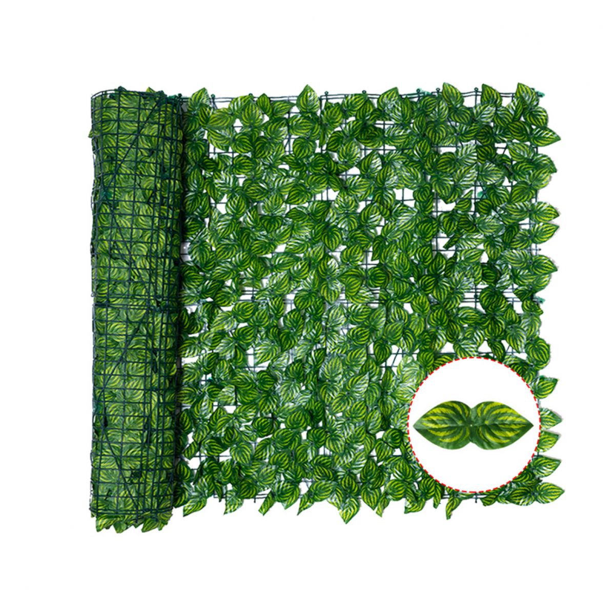 Recinzione Per Privacy In Edera Artificiale – Pannello Verde Per Giardino, Balcone, Siepe – 1 Rotolo 0,5x3 M