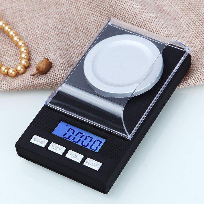 Balance de Precision Milligrammes 50 x 0.001g Mini Balance de Bijoux Professionnelle, Balance de Cuisine avec étui, Pince à épiler, Plateau de Pesée - 5