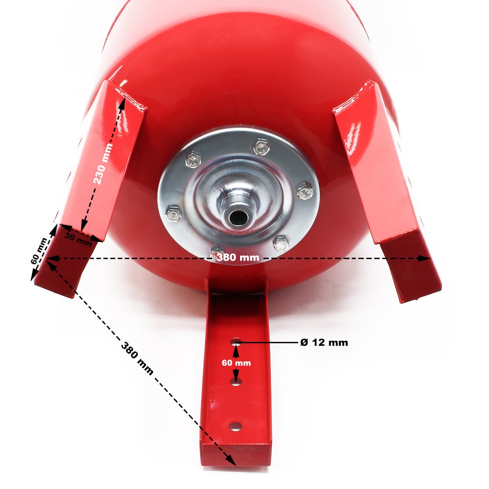 Wiltec Vaso de expansión de 100 litros, vaso de membrana de EPDM vertical para instalaciones de agua domésticas y sistemas de aumento de presión - 3