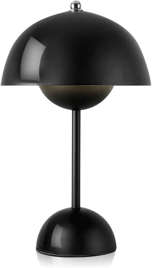 Ściemniana lampa stołowa - Lampa grzybek - Bezprzewodowa lampa LED ze ściemniaczem - 3 regulowane barwy światła - Wbudowana bateria