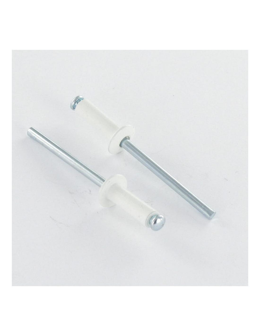 Rivet aveugle Aluminium Tige acier 4X12 Epaisseur de serrage 6 à 8 Tête ...