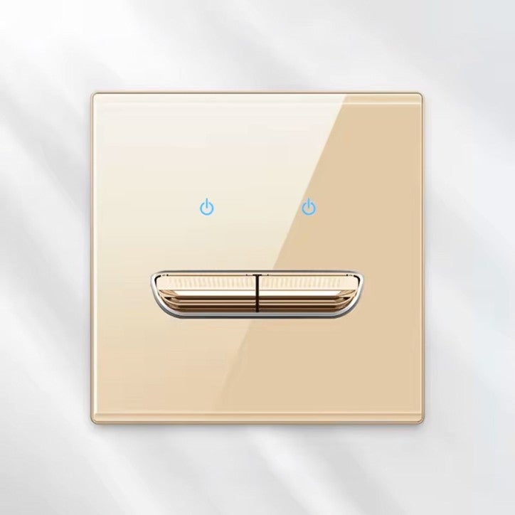 Interruptor Táctil Regulable HOHOVYVY 2 Vías - Panel Cristal Templado, Dimmer 30-90%, Para LED E Incandescentes