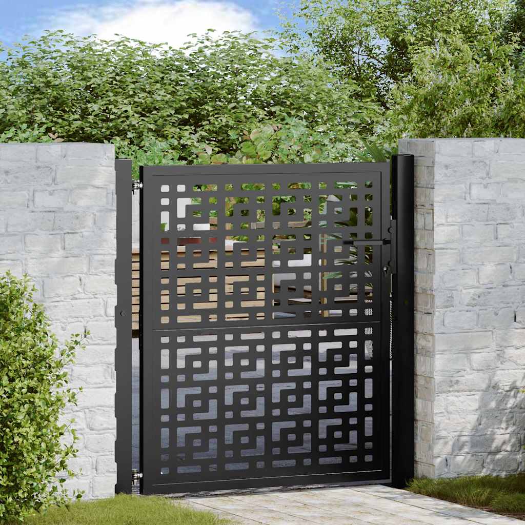 Vidaxl Puerta De Jardín 100X100 Cm Diseño De Cruz De Acero Negra , Leroy Merlin